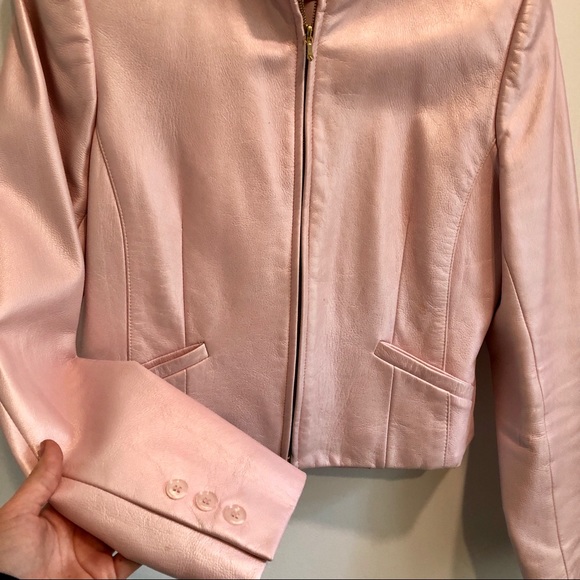 BARBIE inspo Pink 100% genuine leather jacket - Picture 3 of 6
